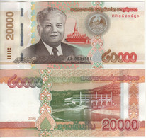 LAOS New 20'000 Kip  P41C   2020  (Kaysone Phomvihane&pagoda + Hydroelectric Complex Back)  UNC - Laos