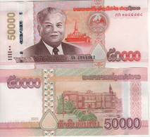 LAOS New 50'000 Kip  P41D  2020  (Kaysone Phomvihane&pagoda +  Presidential Palace At Back)  UNC - Laos