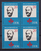 DDR 1165 4er Block Jan Arnost Smoler 20 Pf Postfrisch - Andere & Zonder Classificatie