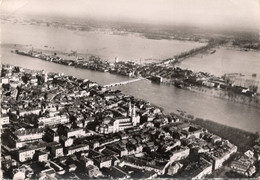 Macon Inondations 1955 Vue Aérienne Sur Macon Et Saint Laurent - Inondations