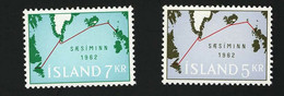 1962 Sea Cable Michel IS 366 - 367 Stamp Number IS 350 - 351 Yvert Et Tellier IS 321 - 322 Xx MNH - Neufs