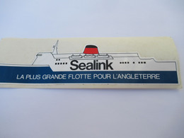 Navigation/Auto-collant Publicitaire Ancien /SEALINK /La Plus Grande Flotte Pour L'Angleterre/Vers 1980-1981     ACOL194 - Stickers