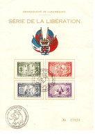 PM202/  TP Série De La Libération Obl. Libération Luxembourg 1/3/1945 1er Jour D'émission - Lettres & Documents