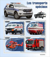 Niger 2022, Transport, Police, Fire Engine, 4val In BF - Sapeurs-Pompiers