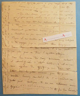 ● L.A.S 1842 Louis DUVEAU Peintre & Illustrateur Né à Saint Malo - à William Bouguereau ? Rome - Lettre - Painters & Sculptors