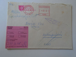 D193643 Hungary EMA Red Meter Freistempel Székesfehérvár 1997   Retour Label - Maltese Charity Service - Machine Labels [ATM]