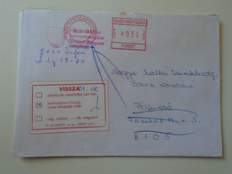 D193650 Hungary EMA Red Meter Freistempel Székesfehérvár  Veszprém 2000  Retour Label - Maltese Charity Service - Automatenmarken [ATM]