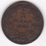 Portugal 10 Reis 1883 , Luiz I,  En Bronze , KM# 526 - Portugal