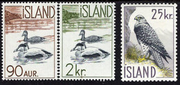 Iceland - 1959-1960 - Fauna - Common Eider And Gyrfalcon - Mint Definitive Stamp Set - Neufs