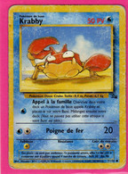 Carte Pokemon Francaise 1995 Wizards Fossile 51/62 Krabby 50pv En L'etat - Wizards