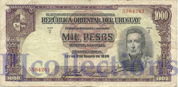 URUGUAY 1000 PESOS 1939 PICK 41c AVF - Uruguay