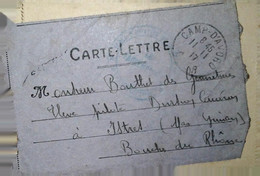 0 5 Carte Ou Lettre Fm  Sp  Division Caudron à Istres - Militaire Luchtpost