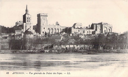 FRANCE - 84 - AVIGNON - Vue Générale Du Palais Des Papes - LL  -  Carte Postale Ancienne - Avignon (Palais & Pont)