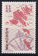 MiNr. 320 Dänemark Färöer 1997, 20. Mai. Freimarken: Landkarte  Postfrisch/**/MNH - Féroé (Iles)