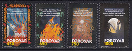 MiNr. 328 - 331 Dänemark Färöer 1998, 23. Febr. Nordische Sagenwelt: Brynhilds Lied  Postfrisch/**/MNH - Färöer Inseln