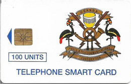 Uganda - UPTC - Telecom Logo 100, Gem1B Not Symmetr. Red, 100U, 50.000ex, Used - Ouganda