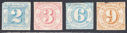 Thurn & Taxis 1865-67 Mint Mounted, Sc# , SG ,Mi 43,49,50,54 - Postfris