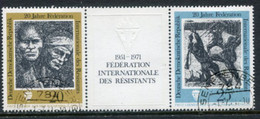 DDR / E. GERMANY 1971 Federation Of Resistance Fighters Strip Used.  Michel 1680-81 - Usati