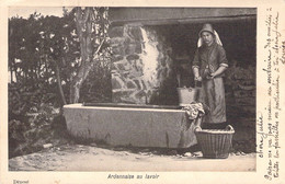 FRANCE - 08 - Ardennaise Au Lavoir - Folklore - Panier Osier -  Carte Postale Ancienne - Andere & Zonder Classificatie