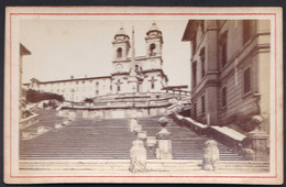 VIEILLE PHOTO CDV ( Carte De Visite ) ROMA - EGLISE DE LA TRINITE - CHIESA DELLA TRINITA - Vers1880 - Anciennes (Av. 1900)