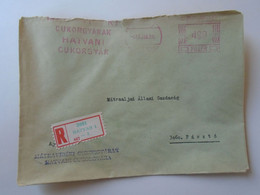 D193666 Hungary  Registered Cover   -EMA Red Meter Freistempel  1973 HATVAN Sugar Factory - PÁSZTÓ - Viñetas De Franqueo [ATM]