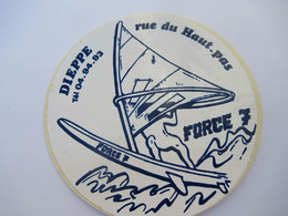 SPORT ? /Auto-collant Publicitaire Ancien /FORCE 7 / Rue Du Haut Pas DIEPPE/ Vers 1980- 1985    ACOL203 - Stickers