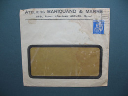 Type Paix  Perforé BP 131 Arcueil  Sur Lettre  Bariquand & Marre - Cartas & Documentos