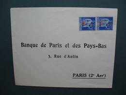 Type Paix Perforé BP 147   Sur Lettre  Banque De Paris Et Des Pays-Bas - Storia Postale