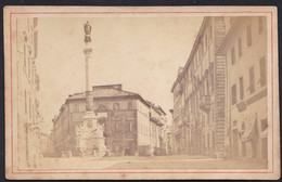 VIEILLE PHOTO CDV ( Carte De Visite ) ROMA - PIAZZA DI SPANGNA - Vers1880 - Ancianas (antes De 1900)