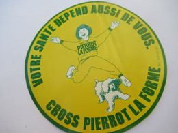 SPORT/Course à Pied/Auto-collant Publicitaire Ancien /CROSS PIERROT LA FORME/ Vers 1980- 1985    ACOL211 - Stickers