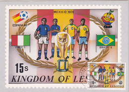 Lesotho 1970 Maximum Card: Football Fussball Soccer Calcio: FIFA World Cup Mexico Finale: Brasil Brazil - Italy - 1970 – Mexique