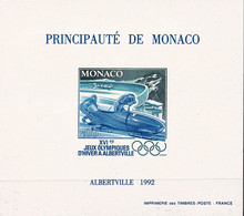 Monaco 1992 - Bloc Special - Y&T N°17A** Non Dentelé - Jeux Olympiques Albertville - Volledige Jaargang