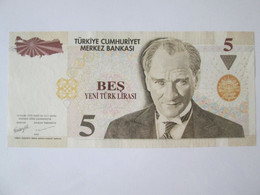 Turkey 5 Lirasi 2005 Banknote AUNC See Pictures - Turquie