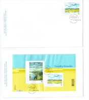 2006   Dorothy Knowles, Painter  Sc 2147-8  Single And Souvenir Sheet On 2 FDCs - 2001-2010