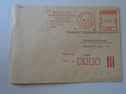 D193698  Hungary  Cover- EMA Red Meter Freistempel  1983 -  Budapest   Office Equipment Sales Company - Vignette [ATM]