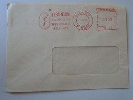 D193701  Hungary  Cover- EMA Red Meter Freistempel  1977 -  Budapest   Ferunion Hungaria - Vignette [ATM]