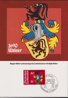 1982 Liechtenstein MC 30, Mi:LI 795, Yt:LI 736, Zum:LI 734,  Landammänner III, Christoph Walser - Lettres & Documents