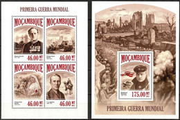 Mozambique 2013 Military WWI Aviation Tanks Camels Sheet + S/S MNH - Mauritanie (1960-...)