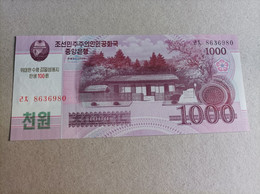 Billete Corea Del Norte 1000 Won, Año 2008(conmemorativo 100 Aniversario Kim), UNC - Corée Du Nord