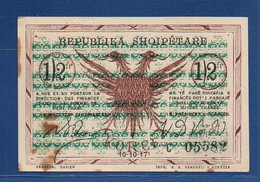 ALBANIA -  P.S145c – 1/2 Franc 1917 -  XF, Serie C 05582 - Albanië