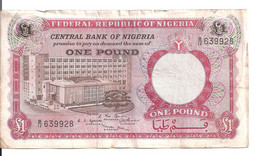 NIGERIA 1 POUND ND1967 VF P 8 - Nigeria