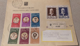 VATICANO 1959 LETTERA VIAGGIATA RACCOMANDATA - MARTIRI DI VALERIANO - Cartas & Documentos