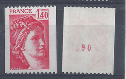 SABINE - ROULETTE Avec N° ROUGE N° 2104a - NEUF SANS CHARNIERE - Rollen