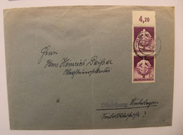 1942 Danzig Vilsbiburg Dt Reich Allemagne Cover Bord De Feuille - Lettres & Documents