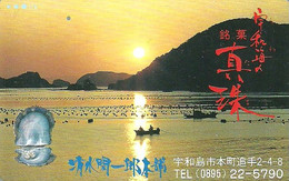 SHELL * CLAM * PEARL * SUNSET * FISHING * NTT 110-011 00002 50 * Japan - Otros & Sin Clasificación