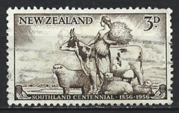 New Zealand 1956. Scott #314 (U) ''Agriculture'' With Cow And Sheep - Gebruikt
