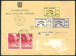 CLI 127 - STORIA POSTALE - GOVERNATORATO CITTA' DEL VATICANO RACCOMANDATA 1958 SEDE VACANTE - Storia Postale