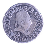 Henri III Demi-franc Au Col Plat 1587 Rouen - 1574-1589 Heinrich III.