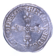 Henri III 1/8 ème DÉcu 1588 Saint-Lô - 1574-1589 Enrique III