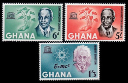 1964 Ghana 195-197 Albert Einstein 3,50 € - Albert Einstein